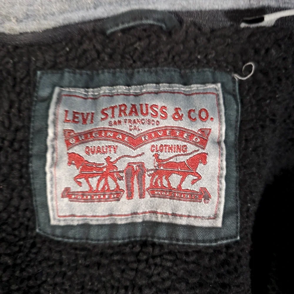 Levi's Black Jacket with Gray Hood